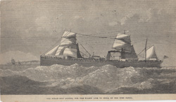 The Steam-ship Hindoo, for the Wilson Line to India by the Suez Canal